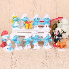 12 kpl Smurffin toimintafiguurit lahjakokoelman nuket lapsille 12 kpl hinta ja tiedot | Pienoismallit | hobbyhall.fi