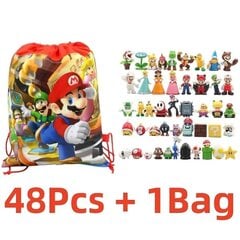 12 kpl / 24 kpl / 48 kpl Super Mario Bros -toimintahahmot Kawaii Bowser Anime -figuurit säilytyspussilla lasten leluille Lahjat[HK] 48 kpl pussin kanssa hinta ja tiedot | Pienoismallit | hobbyhall.fi