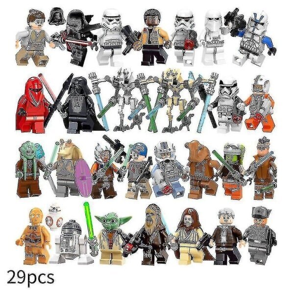 29 kpl Star Wars -minihahmot Toimintahahmot Rakennuspalikat Lasten lelut hinta ja tiedot | Pienoismallit | hobbyhall.fi