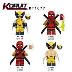 12 kpl Keräilysankari Deadpool-minihahmot Wolverine Gambit Toimintahahmot Rakennuspalikat Lelut hinta ja tiedot | Pienoismallit | hobbyhall.fi