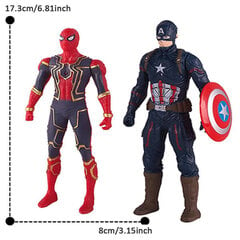 Marvel Avengers Iron-man Spiderman Toimintahahmot Lelut Kapteeni Amerikka Supersankarilelu kevyillä lapsille Lahjoilla Iron Man hinta ja tiedot | Pienoismallit | hobbyhall.fi