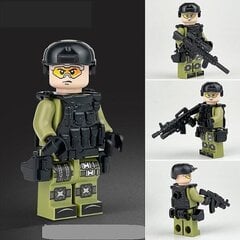 12. Militära Actionfigurer SWAT Team Polisfigurer Byggklossar Leksaksssats[HK] hinta ja tiedot | Pienoismallit | hobbyhall.fi