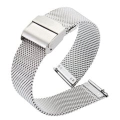 (19mm hopea)Milanese Loop kellonranneke 10/12/14/16/17/18/19/20/21/22mm Yleiskäyttöinen pikakiinnitys ruostumattomasta teräksestä valmistettu kellon ranneke Rannekoru - Kellon rannekkeet hinta ja tiedot | Älykellojen ja aktiivisuusrannekkeiden lisätarvikkeet | hobbyhall.fi