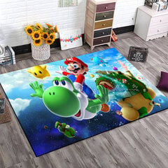 (Tyyli O-60x90cm (24x35in))3D-sarjakuva M-Mario-Bros Game HD-matto Suuri mattoalue olohuoneeseen Lasten makuuhuoneen sohva Keittiö Koristele lapselle liukumaton lattiamatto hinta ja tiedot | Isot matot | hobbyhall.fi