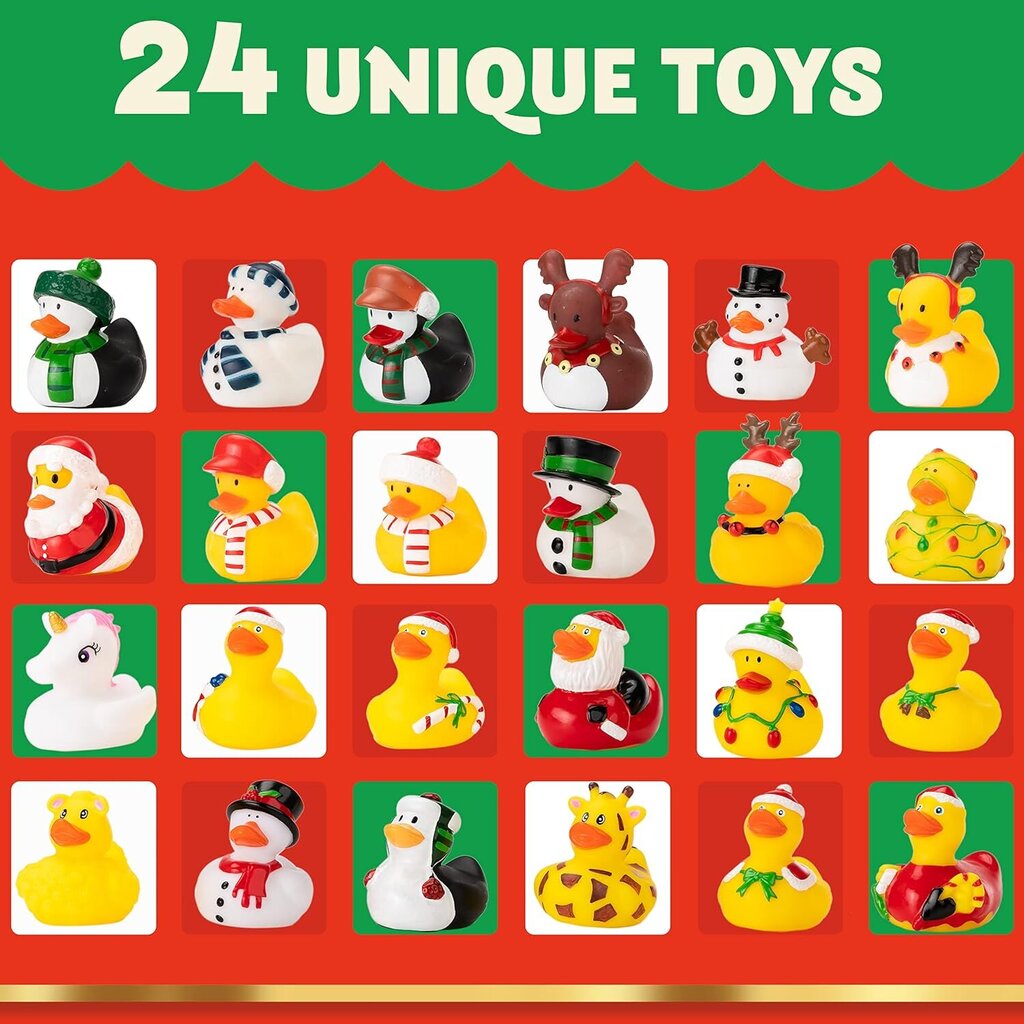 Joulun 24 päivän adventtikalenteri 2024 Ankat, 24 Kumiankkaa pojille Tytöille Taaperoille Lapset, Joulujuhlalahjat, Halloween Rubber Ducky -kylpylelut, Lasten jouluankat, Joulun lähtölaskenta hinta ja tiedot | Joulukuusen koristeet | hobbyhall.fi