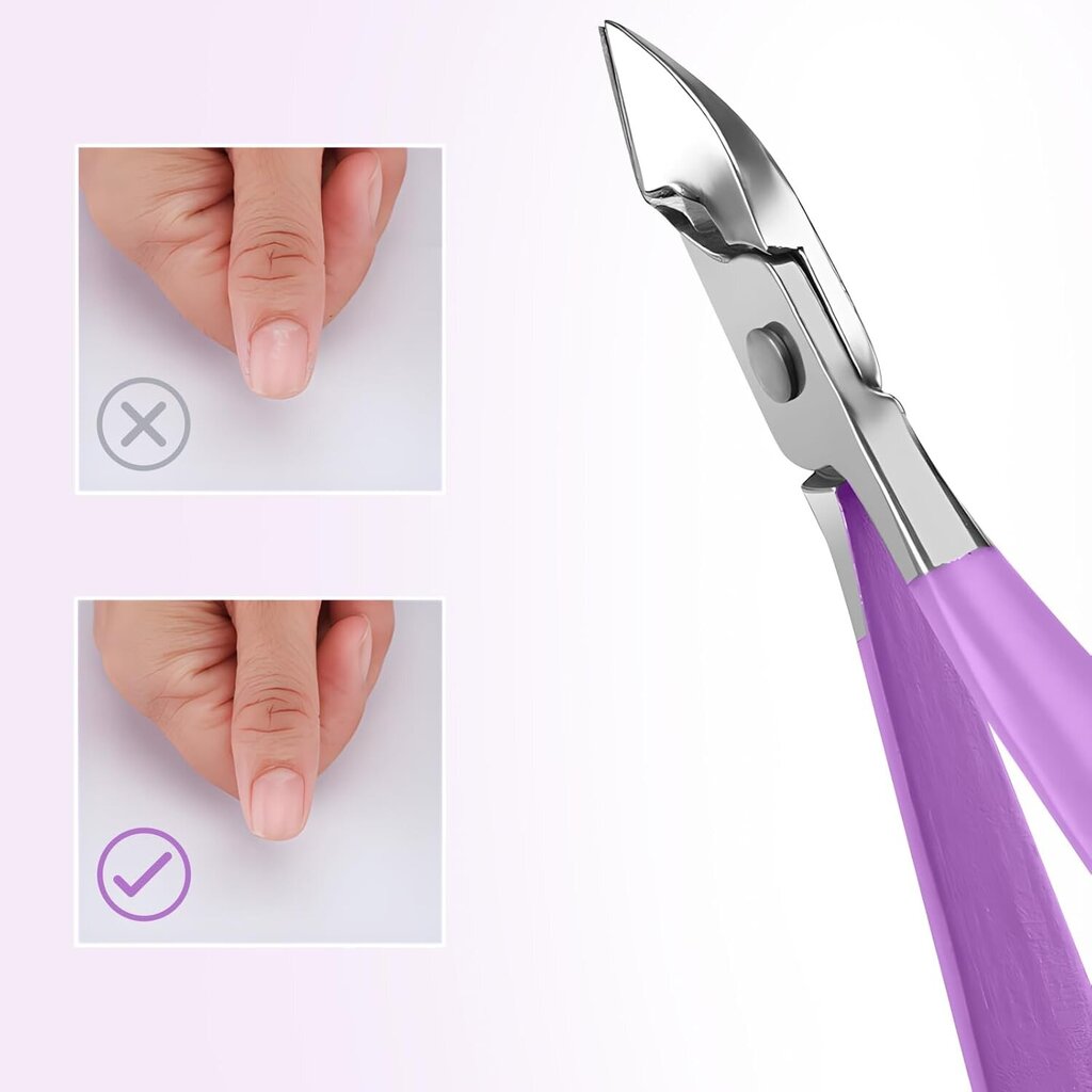 16 kpl manikyyrisetti Professional Nail Clippers pedikyyrisetti, violetti hinta ja tiedot | Manikyyri- ja pedikyyritarvikkeet | hobbyhall.fi