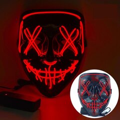 Juhlakoristeita Halloween koristeet Horror Cross-Eye Slit Mouth Mask Party Home 20*17cm, punainen hinta ja tiedot | Koristeet ja tarrat | hobbyhall.fi