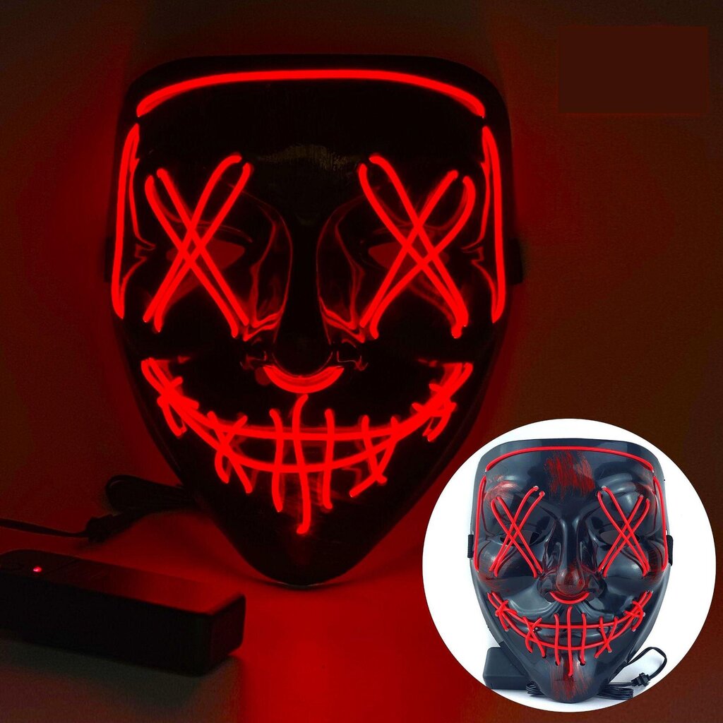 Juhlakoristeita Halloween koristeet Horror Cross-Eye Slit Mouth Mask Party Home 20*17cm, punainen hinta ja tiedot | Koristeet ja tarrat | hobbyhall.fi