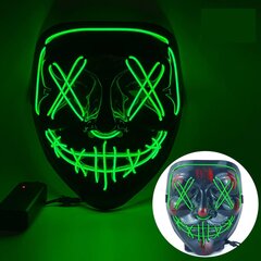 Juhlakoristeita Halloween koristeet Horror Cross-Eye Slit Mouth Mask Party Home 20*17cm, Vaaleanvihreä hinta ja tiedot | Koristeet ja tarrat | hobbyhall.fi