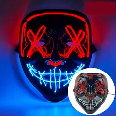 Juhlakoristeita Halloween koristeet Horror Cross-Eye Slit Mouth Mask Kontrastvärillä Juhliin ja Kotikäyttöön 20*17cm, Punainen hinta ja tiedot | Koristeet ja tarrat | hobbyhall.fi