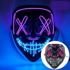 Juhlakoristeita Halloween koristeet Horror Cross-Eye Slit Mouth Mask Kontrastvärillä Juhliin ja Kotikäyttöön 20*17cm, Violetti hinta ja tiedot | Koristeet ja tarrat | hobbyhall.fi