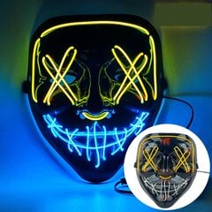 Juhlakoristeita Halloween koristeet Horror Cross-Eye Slit Mouth Mask Kontrastvärillä Juhliin ja Kotikäyttöön 20*17cm, Keltainen hinta ja tiedot | Koristeet ja tarrat | hobbyhall.fi