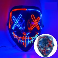 Juhlakoristeita Halloween koristeet Horror Cross Eye Slit Suu Mask Cross Contrast Color Tyyli Juhla Koti 20*17cm, Sininen hinta ja tiedot | Koristeet ja tarrat | hobbyhall.fi