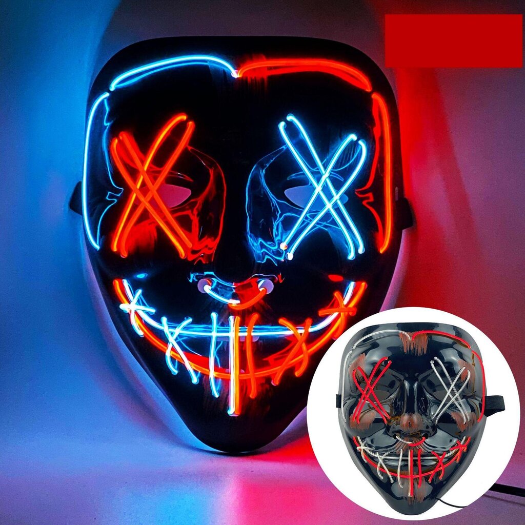 Juhlakoristeita Halloween-koristeet Horror Cross Eye Slit Suu Mask Cross Contrast Color Tyyli Juhla Koti 20*17cm, Punainen hinta ja tiedot | Koristeet ja tarrat | hobbyhall.fi