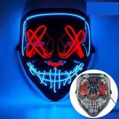 Juhlakoristeita Halloween-koristeet Horror Cross-Eye Slit Mouth Mask Kontrastvärillä Sisältä ja Ulkoa, Juhliin ja Kotikäyttöön 20*17cm, Punainen hinta ja tiedot | Koristeet ja tarrat | hobbyhall.fi