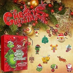 24 kpl Funny Grinch Joulun adventtikalenteri Blind Box Toimintahahmolelut Anime-figuurilahja lapselle hinta ja tiedot | Joulukoristeet | hobbyhall.fi