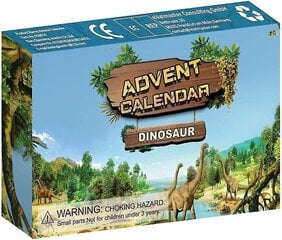 24 KPL 2021 Lähtölaskenta Adventtikalenterin sokealaatikko, Dinosaurukset Adventtikalenterin lelu lapsille ja lapsille hinta ja tiedot | Joulukoristeet | hobbyhall.fi