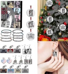 Taylor The Swift Christmas Advent Countdown Kalenteri sisältää 24 kappaletta lahja joulun akryylikoristeita ja rannekoruja yllätys joulusuosikkeja hinta ja tiedot | Joulukoristeet | hobbyhall.fi