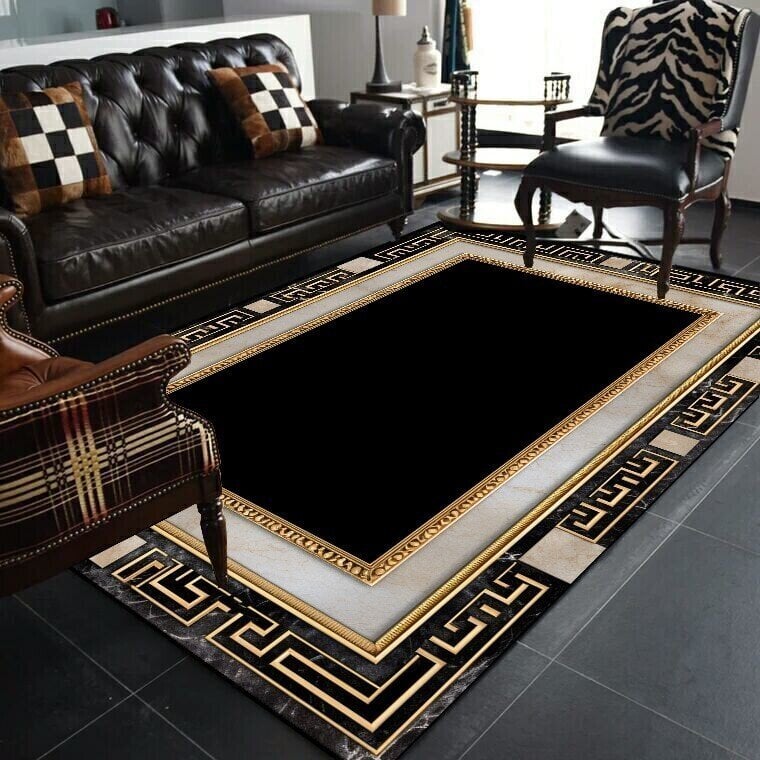 (flanelli 2-60x90cm ovimatto)Musta Sisustus Etusivu Matto Olohuone Luksus Suurikokoiset Matot Makuuhuoneen Sisustus Sängyn puolella Lattiamatto Hall Sohva Sivumatto Tapis salonki hinta ja tiedot | Isot matot | hobbyhall.fi