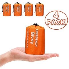 4x Outdoor Emergency Thermal Vedenpitävä Makuupussi Camping Survival Bivvy Sack hinta ja tiedot | Makuupussit | hobbyhall.fi