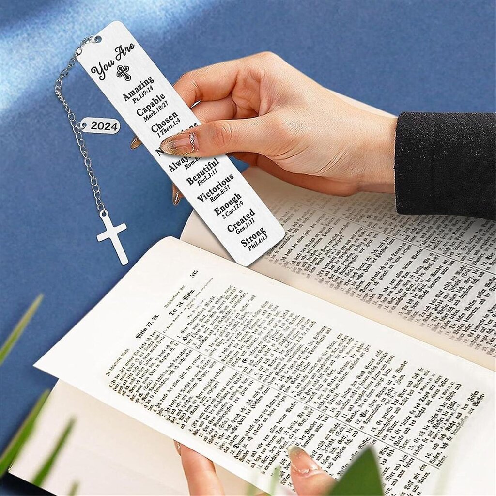 2kpl Christian Bookmarks Gifts, 2024 Christian Gifts Inspirational Bookmarks Tervehdys, uskonnollinen Ch hinta ja tiedot | Kirjanmerkit | hobbyhall.fi