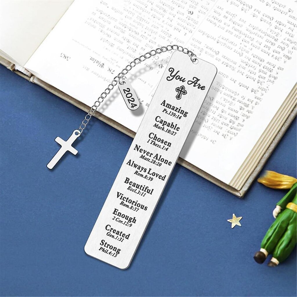 2kpl Christian Bookmarks Gifts, 2024 Christian Gifts Inspirational Bookmarks Tervehdys, uskonnollinen Ch hinta ja tiedot | Kirjanmerkit | hobbyhall.fi