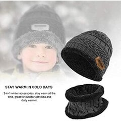 Unisex Winter Joustava Pehmeä Pipo Kuulonsuojaimet Neulotut Pipot Skull Beanie Lämmin Huivi Maski Pipo Fleece Vuorattu Pipo hinta ja tiedot | Miesten hatut, huivit ja käsineet | hobbyhall.fi