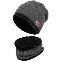 Unisex Winter Joustava Pehmeä Pipo Kuulonsuojaimet Neulotut Pipot Skull Beanie Lämmin Huivi Maski Pipo Fleece Vuorattu Pipo hinta ja tiedot | Miesten hatut, huivit ja käsineet | hobbyhall.fi