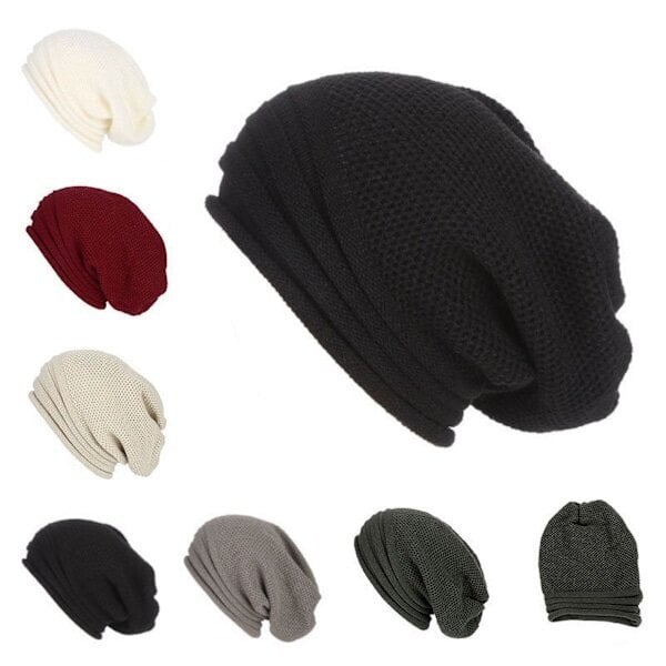 Winter Baggy Slouchy Beanie Hat Villa Neulottu Lämmin Lippalakki Miesten Naisten Uusi hinta ja tiedot | Miesten hatut, huivit ja käsineet | hobbyhall.fi