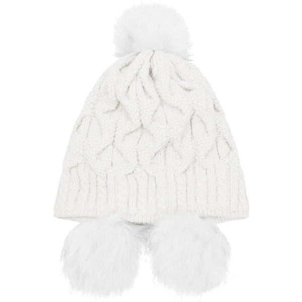 Naisten neulottu pipo lämmin talvilakki Pom Pom Bobble -hattu, tuulenpitävä korvaläppä (valkoinen) hinta ja tiedot | Miesten hatut, huivit ja käsineet | hobbyhall.fi