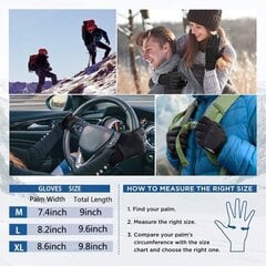 XL Winter Thermal Gloves, tuulenpitävät vettä hylkivät käsineet Anti-s hinta ja tiedot | Miesten hatut, huivit ja käsineet | hobbyhall.fi