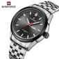 245 Mm Harmaa Naviforce Nf9203 Miesten Kello Old School Design Casual Classic Day Date Quartz Rannekello Miehelle Lahja hinta ja tiedot | Miesten kellot | hobbyhall.fi