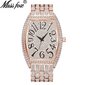 Missfox Kello Fashion Diamond Tonneau Full Diamond Large Dial Quartz Miesten Kello hinta ja tiedot | Miesten kellot | hobbyhall.fi