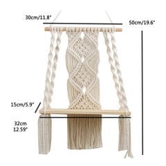 Hyllyt,Boho Macrame seinähylly, käsintehty puuvillaköysi kasvinpidike tapetti hinta ja tiedot | Hyllyt | hobbyhall.fi