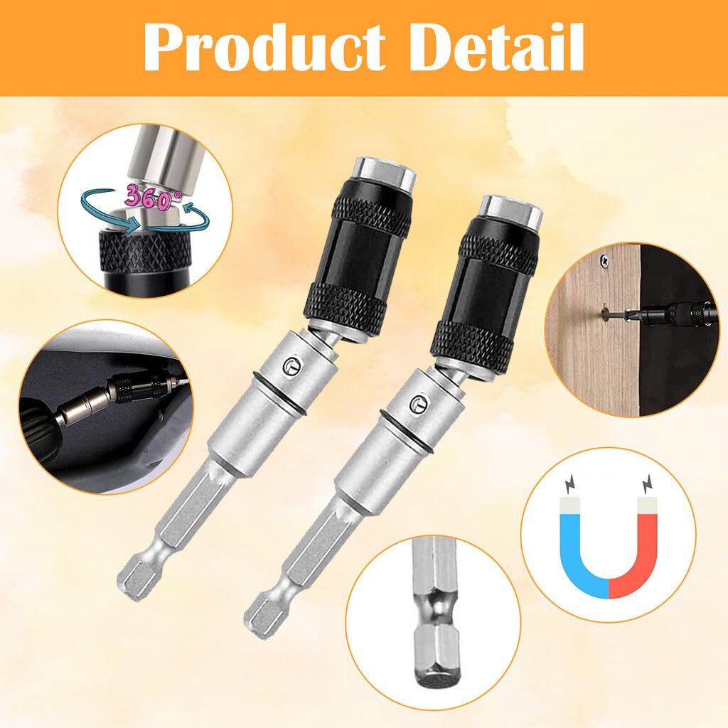 Arbors,2Pcs Magnetic Pivot Drill Bit Holder ahtaisiin tiloihin hinta ja tiedot | Puutarhapaviljongit | hobbyhall.fi