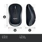 Hiiri,Logitech M185 - Hiiri - optinen - langaton - 2,4 GHz - langaton USB-vastaanotin - harmaa hinta ja tiedot | Hiiret | hobbyhall.fi