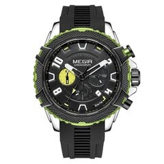 Green Megir 2022 Analogi Kvartsi Urheilu Kellot Miehille Top Brand Ylellisyys Chronograph Mies Katsella Sotilaskellot hinta ja tiedot | Miesten kellot | hobbyhall.fi