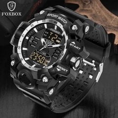 Sininen Lige Uusi Miesten Kello Kaksinäyttöinen Led-Digitaalikello Miehille Vedenpitävä Chronograph Quartz Military Sport Elektroninen Rannekello hinta ja tiedot | Miesten kellot | hobbyhall.fi