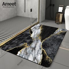 (8-60x90cm)Superimukykyinen kylpymatto Quick Dry Luxury Gold Black Marmor Kumi Liukumaton kylpyhuonematto Moderni kodin sisustus suihkulattiamatto hinta ja tiedot | Isot matot | hobbyhall.fi