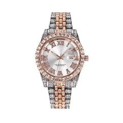 Merkki Miesten Big Diamond Watch Ylellinen Kultakello 18 K Kultakello Kvartsikello Hieno Timantti Miesten Hip Hop Iced Out Kello Relogio Masculino hinta ja tiedot | Miesten kellot | hobbyhall.fi