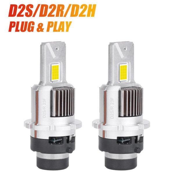 (-D2S D2R D2H)D2S D4S 1:1 LED-ajovalot HID D1S D3S D8S D1R D3R D2H Kit Xenon LED 100000LM 180W Kaksipuolinen erittäin suuri CSP-siru 6500K 12V