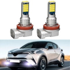 2kpl Toyota C-HR CHR 2016 2017 2018 2019 Led-auton sumuvalo etusumuvalon polttimo Canbus valkoinen hinta ja tiedot | Polttimot | hobbyhall.fi