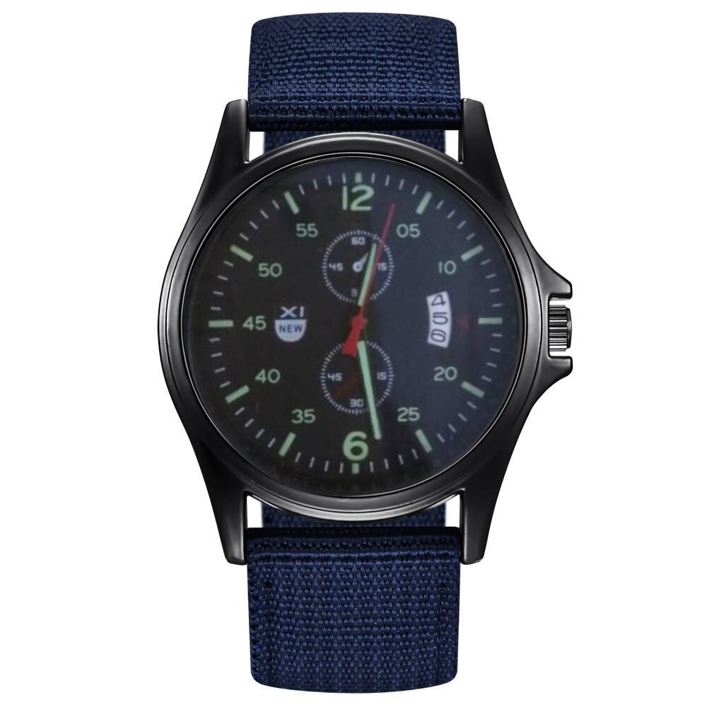 Kultaiset Military Nylon Vedenpitävät Date Quartz Analogiset Miesten Quartz Rannekellot hinta ja tiedot | Miesten kellot | hobbyhall.fi