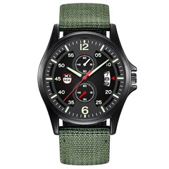 Kultaiset Military Nylon Vedenpitävät Date Quartz Analogiset Miesten Quartz Rannekellot hinta ja tiedot | Miesten kellot | hobbyhall.fi