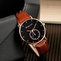 C Miesten Business Design Miesten Kellot Luminous Hand Leather Watch hinta ja tiedot | Miesten kellot | hobbyhall.fi