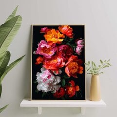 Maalaa numeroiden mukaan MUSTALLE KANKAALLE, kehystettynä Oh Art!, Kukkia "Kirkas kimppu" 40x50 cm hinta ja tiedot | Maalaa numeroiden mukaan | hobbyhall.fi