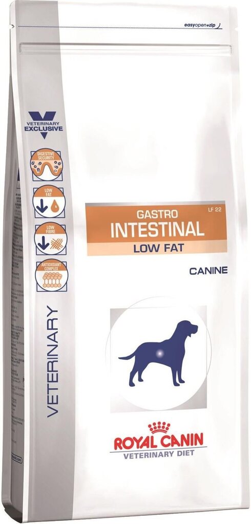 Kuivaruoka Royal Canin koirille, joilla on herkkä ruoansulatuskanava. Gastro Intestinal vähärasvainen, 6 kg hinta ja tiedot | Koiran kuivaruoka | hobbyhall.fi