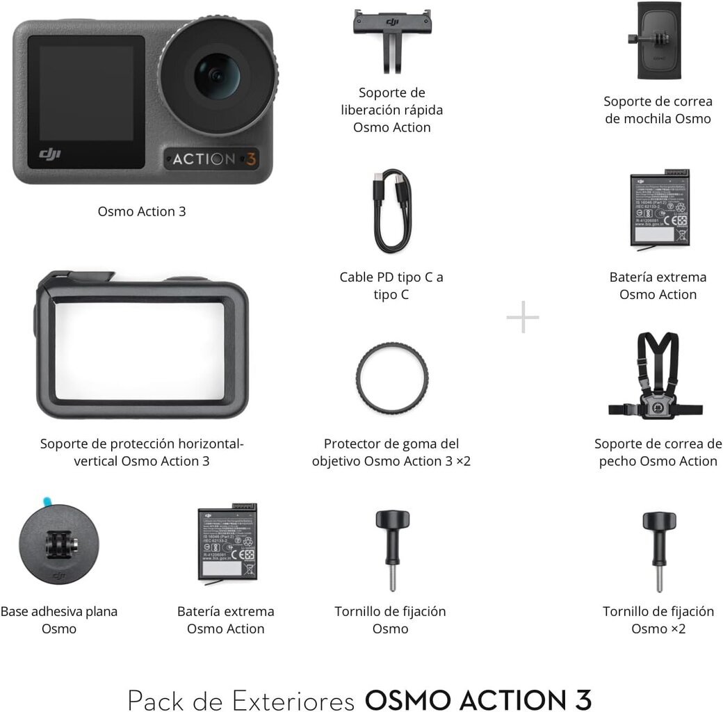 DJI Osmo Action 3 Outdoor Pack hinta ja tiedot | Action-kamerat | hobbyhall.fi