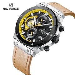 260 Mm Keltainen Naviforce Miesten Kello Nf8027l Chronograph Quartz Movement Sport Vedenpitävä Rannekello hinta ja tiedot | Miesten kellot | hobbyhall.fi