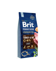 Brit Premium by Nature Light täysravinto koirille 15kg hinta ja tiedot | Brit Premium By Nature Lemmikit | hobbyhall.fi